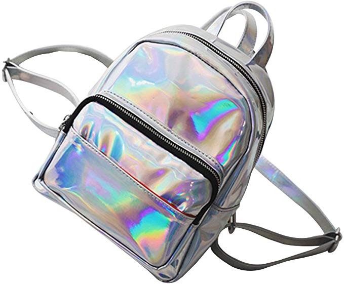 4. BESTOYARD Holographic Backpack (Silver)