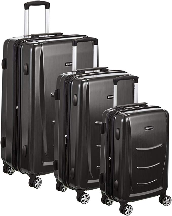 7. AmazonBasics Hardshell Spinner Luggage Set