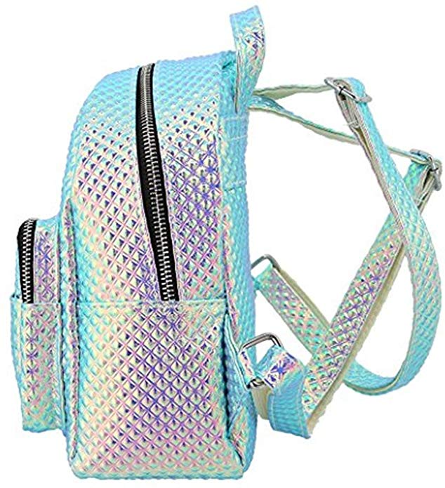 5. Hologram Plaid Backpack for Girls