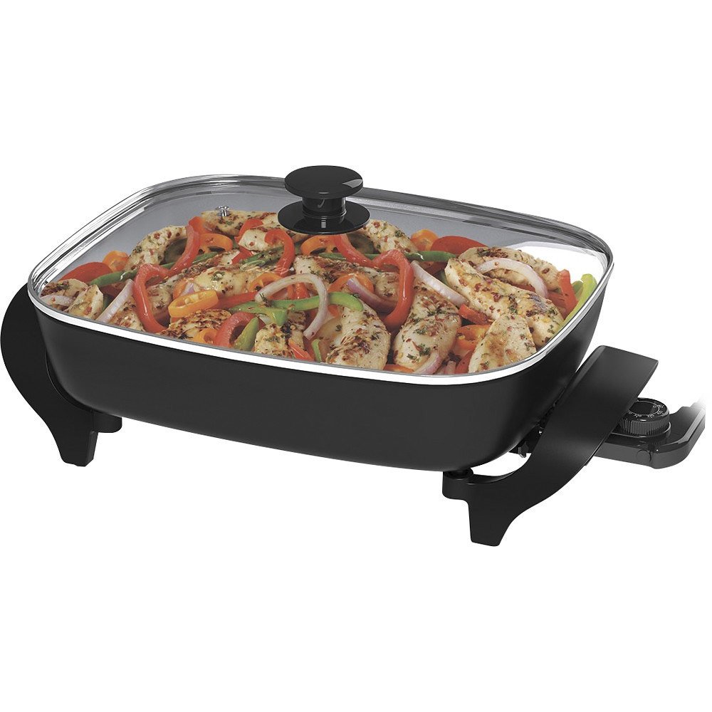 10. Titanium Infused DuraCeramic Electric Skillet by Oster