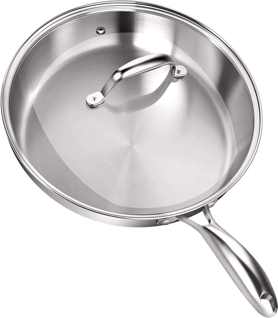 6. Stainless Steel Skillet by Utopia Kitchen