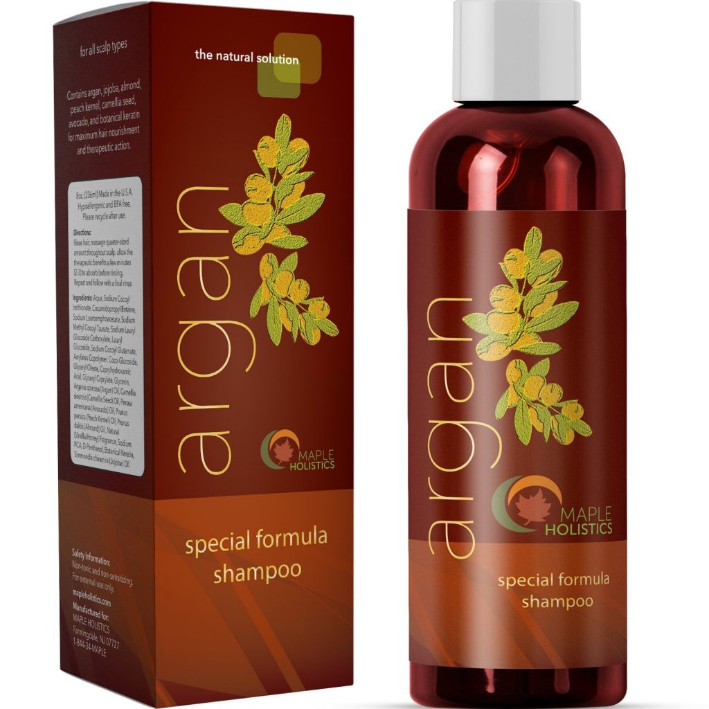2. Pure Argan Oil Therapy Shampoo by Maple Holistics