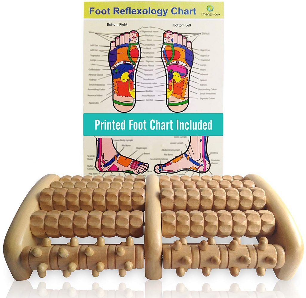 4. TheraFlow Large Dual Foot Massager Roller