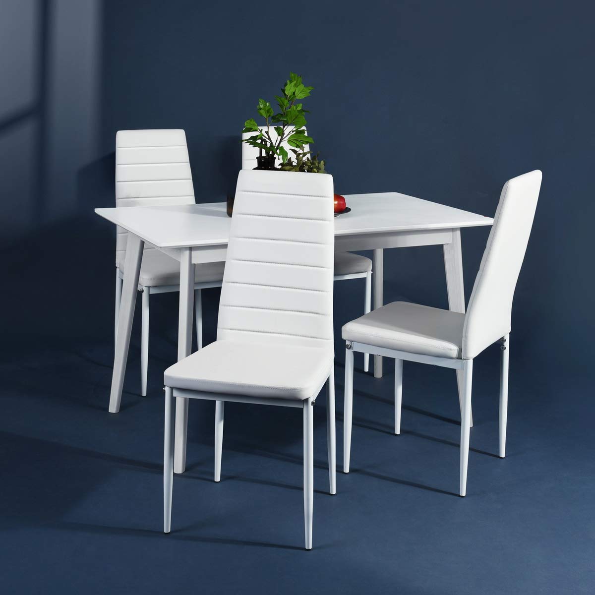 2. Aingoo White Kitchen Chair Set