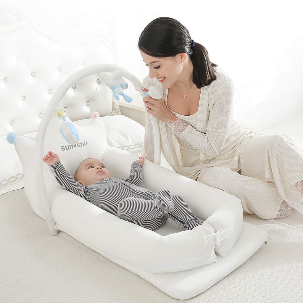 9. SUNVENO Baby Lounger & Baby Bed