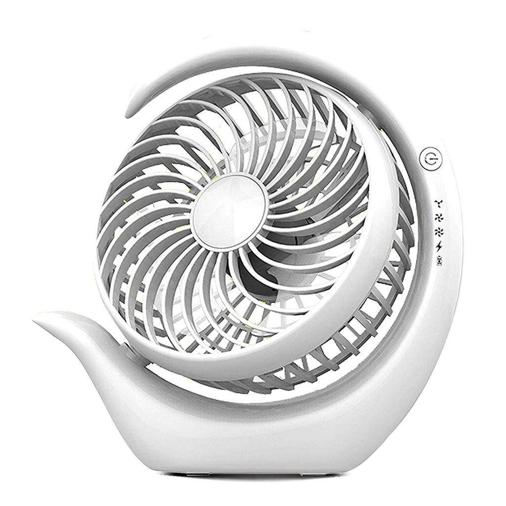 4. AceMining Rechargeable Battery Operated Fan 3 speed fan