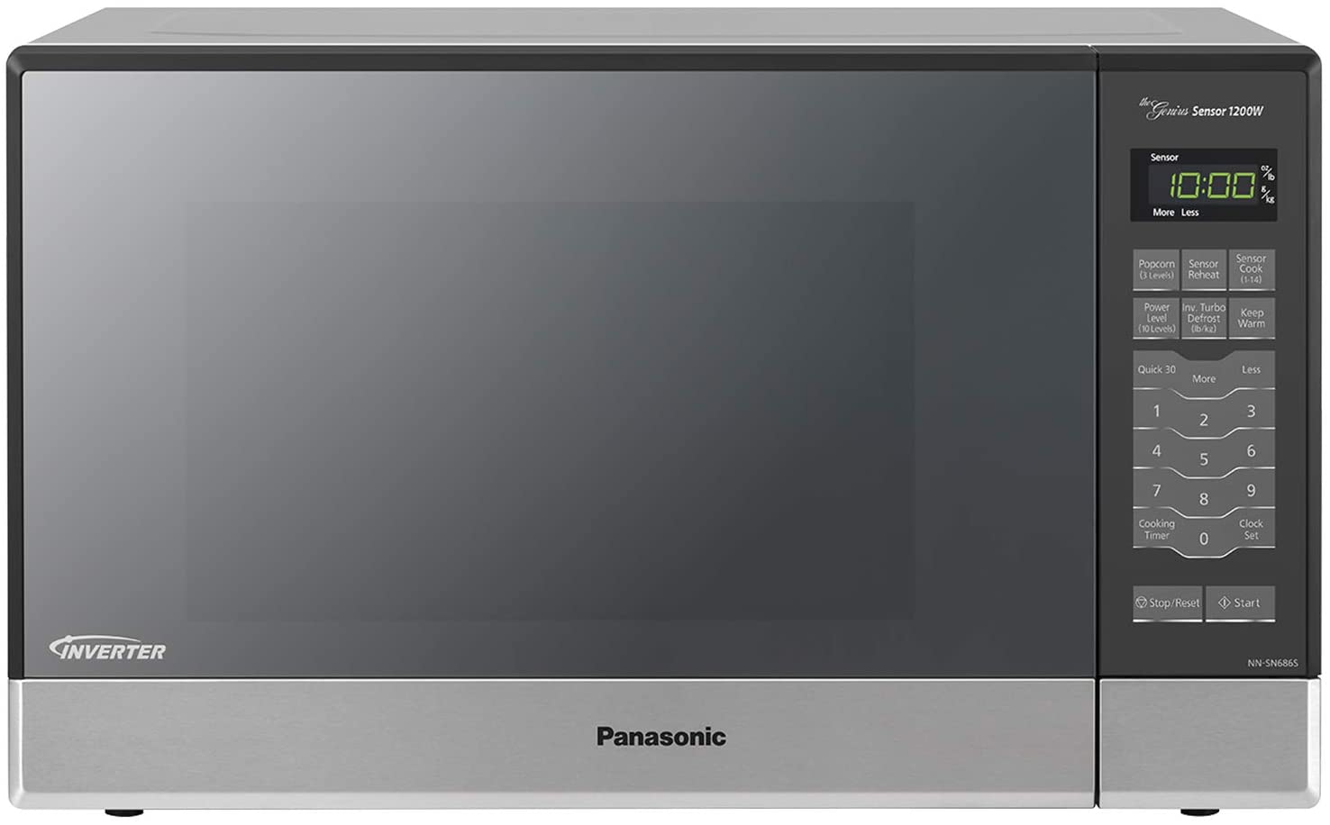 2. Microwave Oven with Stainless Steel Countertop by Panasonic