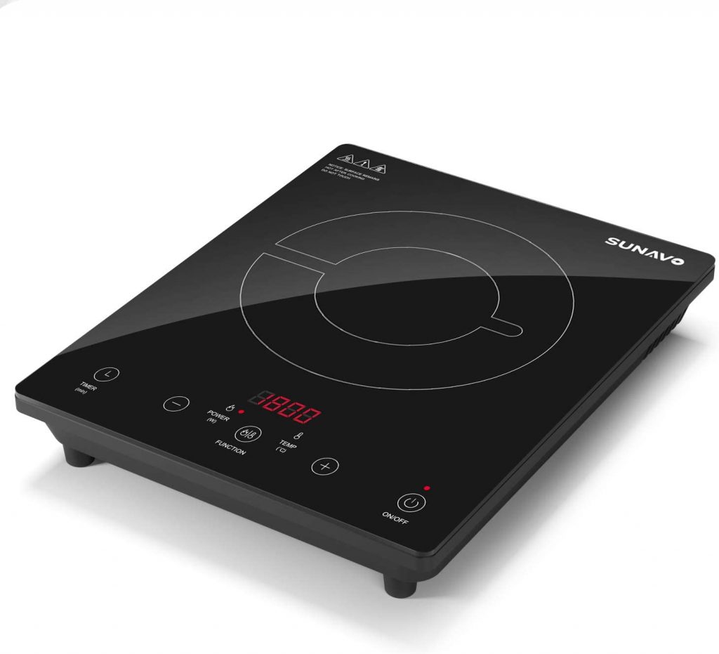 2. SUNAVO 1800W Portable Induction Cooktop