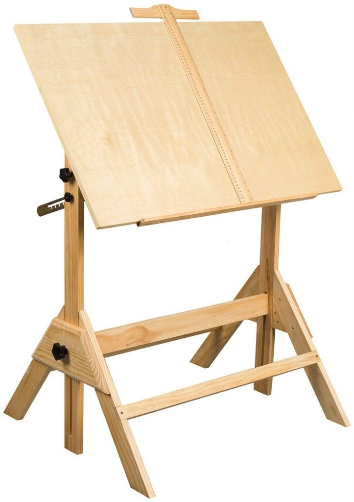 10. MEEDEN Solid Wood Drafting Table