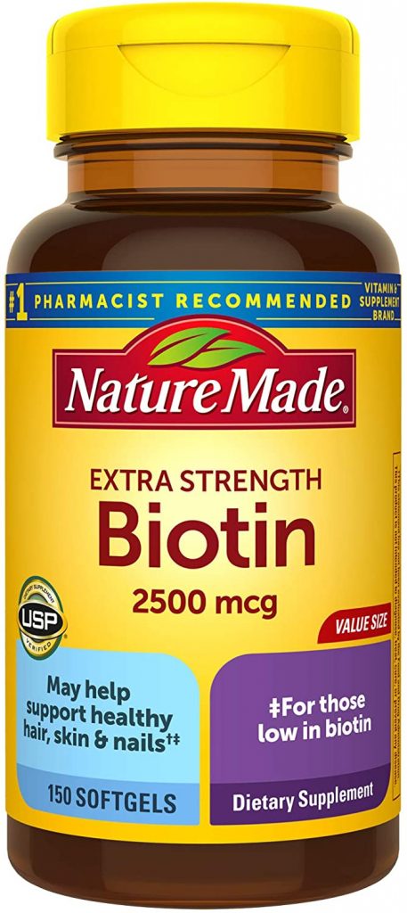 6. Nature Made Biotin 2500 mcg Softgel