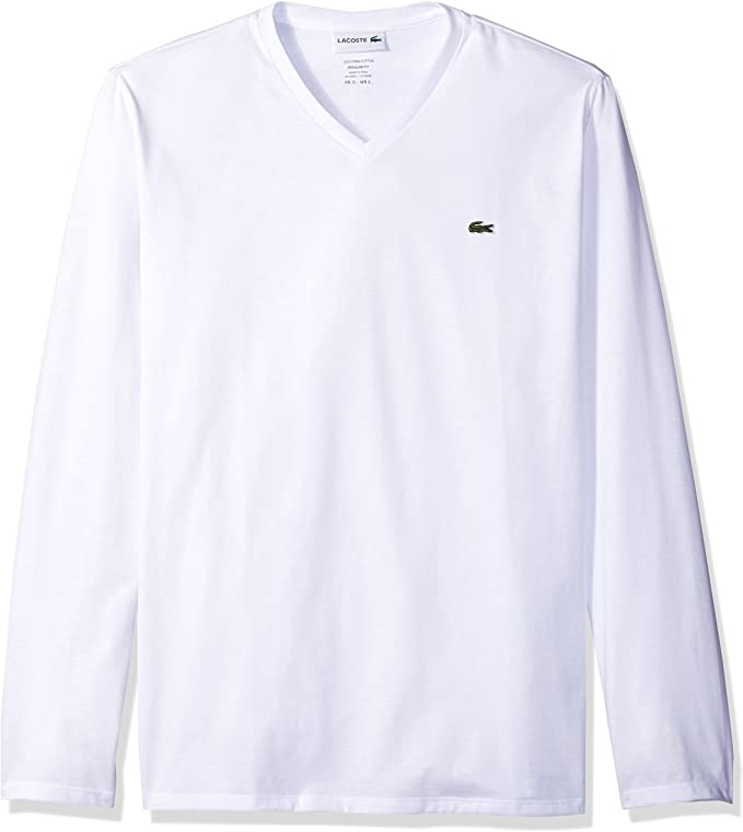 4. Lacoste Men's Pima V-Neck T-Shirt