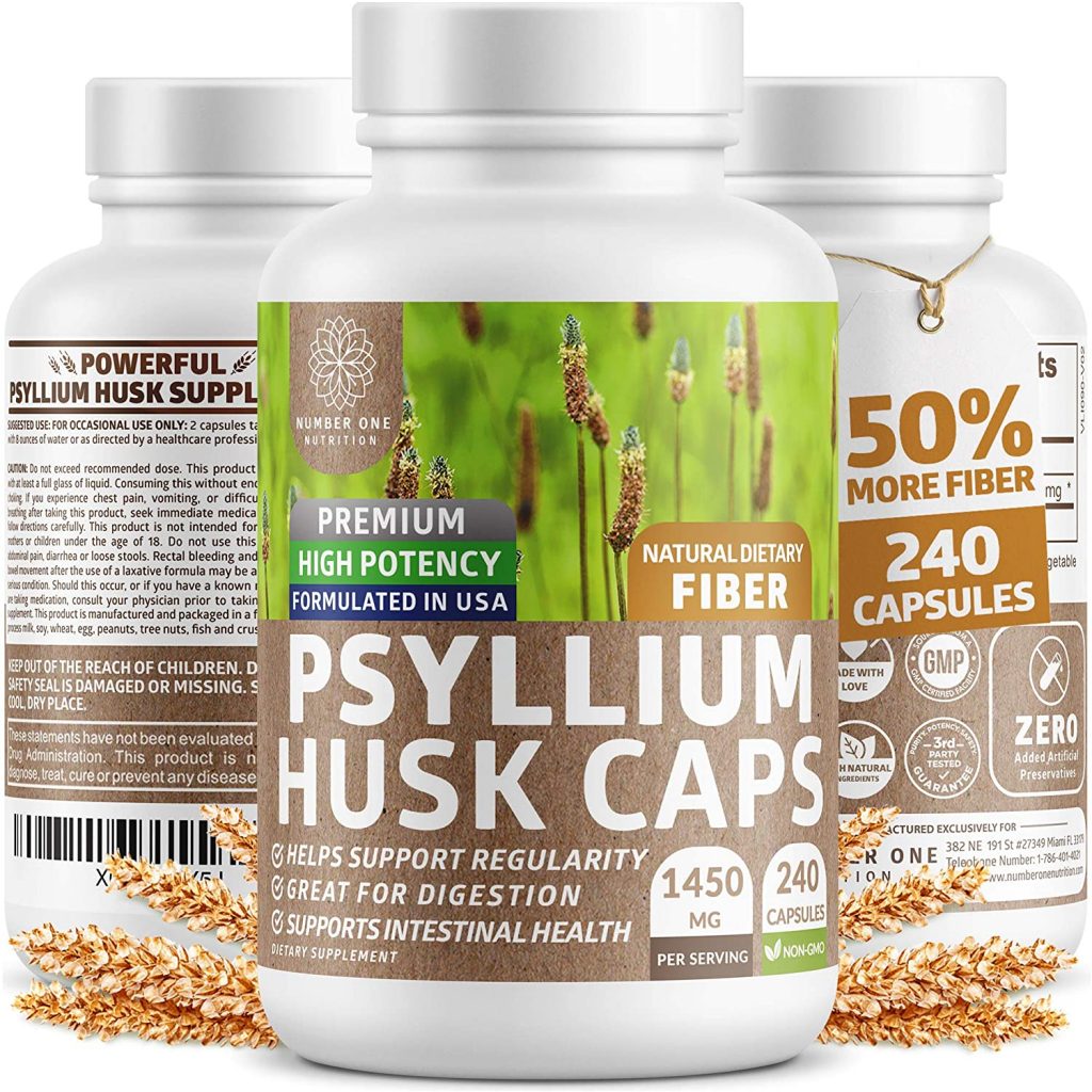 6. Number One Nutrition Premium Psyllium Husk Capsules