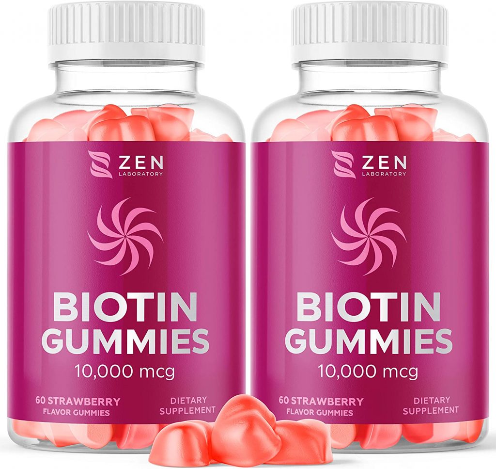 10. Zen Laboratory Biotin Gummies 10000mcg Supplement