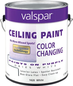 01. Valspar 1420 Color Changing Latex Ceiling Paint