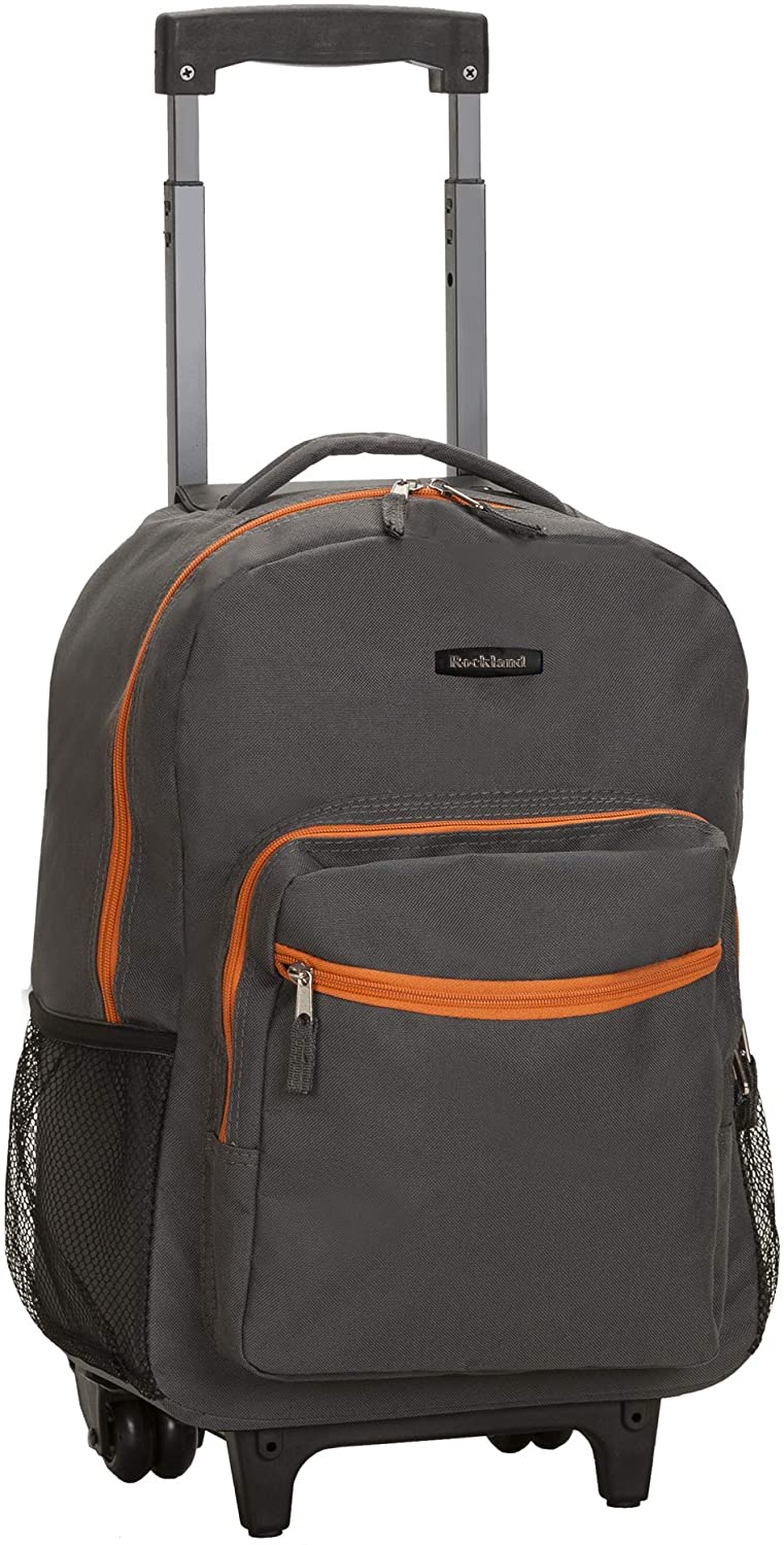 <strong>3. Rockland Double Handle Rolling Backpack</strong>