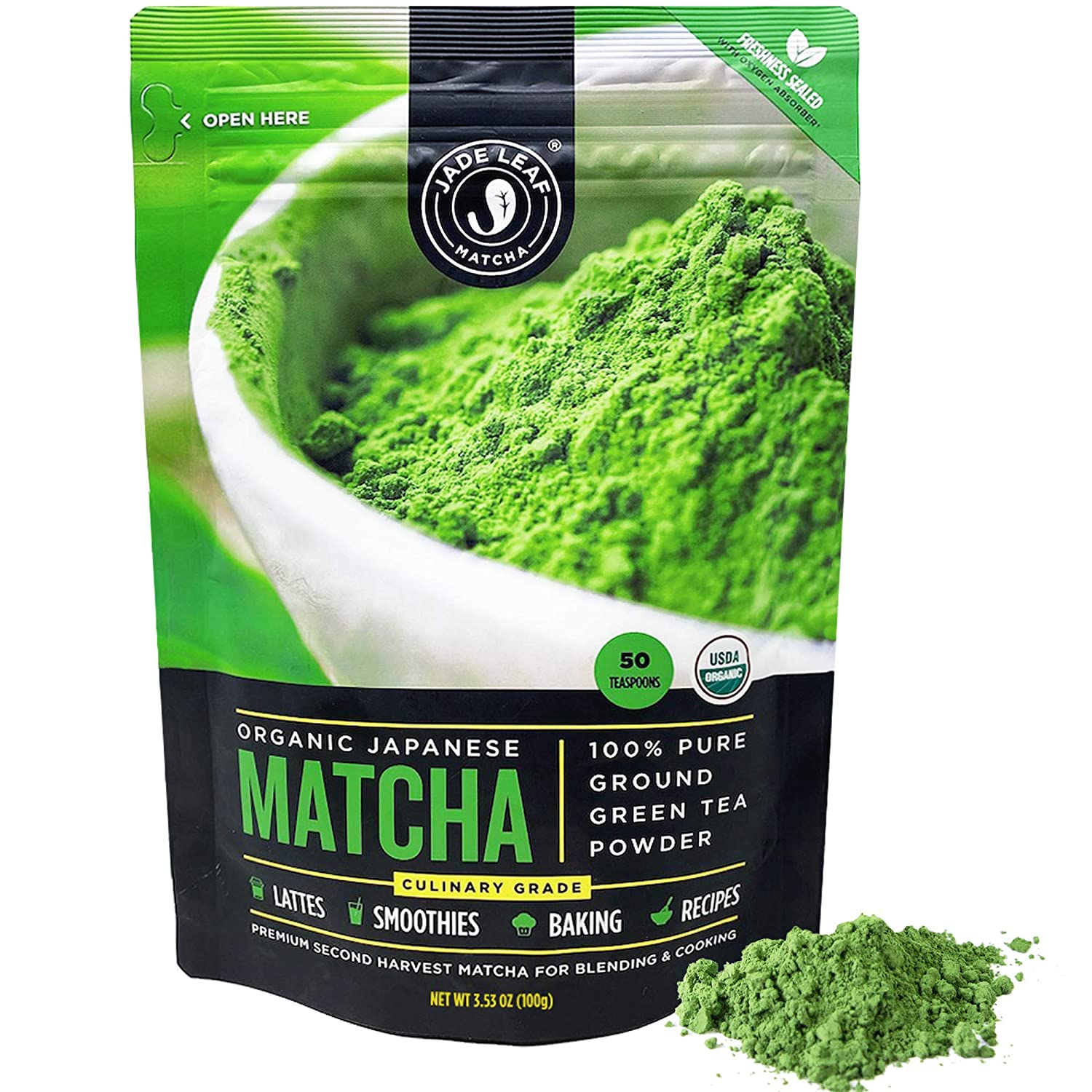 <strong>6. Jade Leaf Organic Matcha Green Tea Powder</strong>