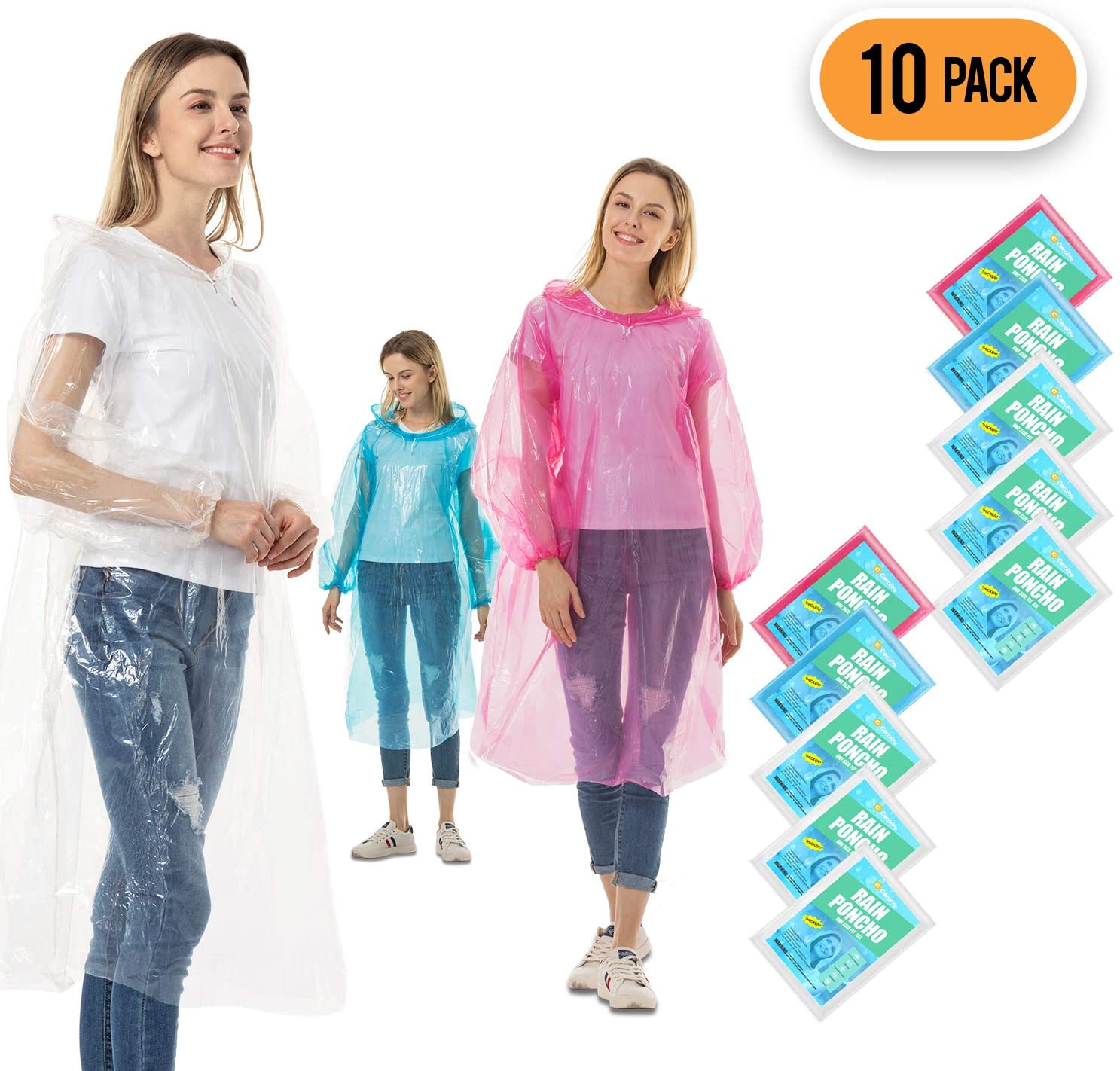 <strong>8. Rain Ponchos for Adults Disposable</strong>