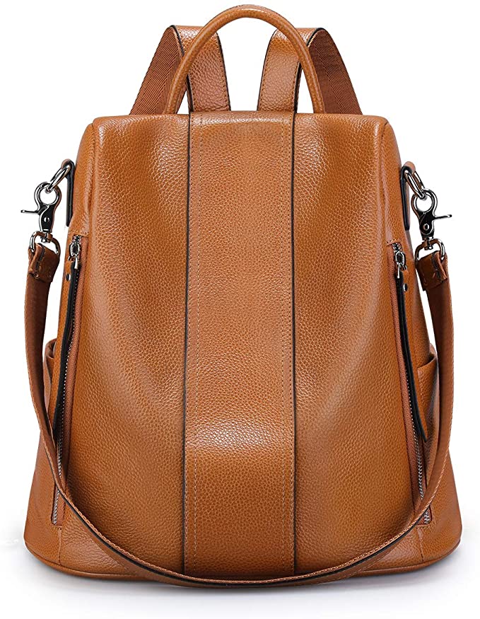 4. S-ZONE Women Leather Backpack