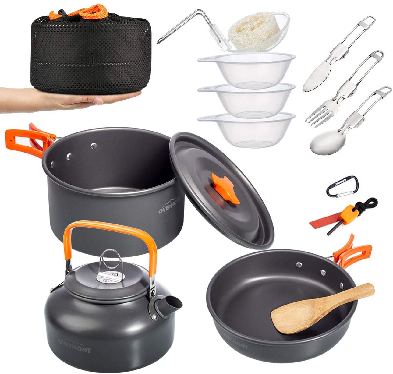 2. Overmont Camping Cookware Set
