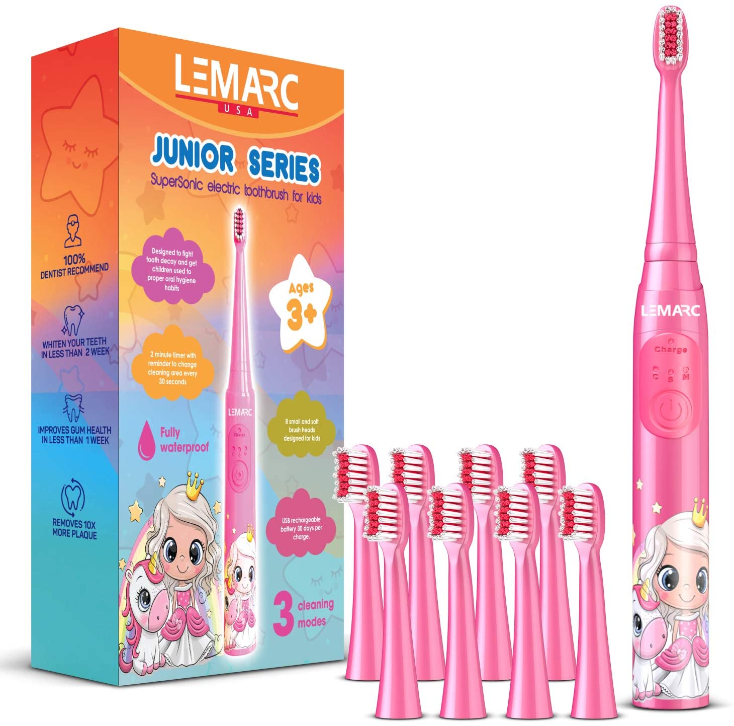 8. LEMARC USA Kids Electric Toothbrush