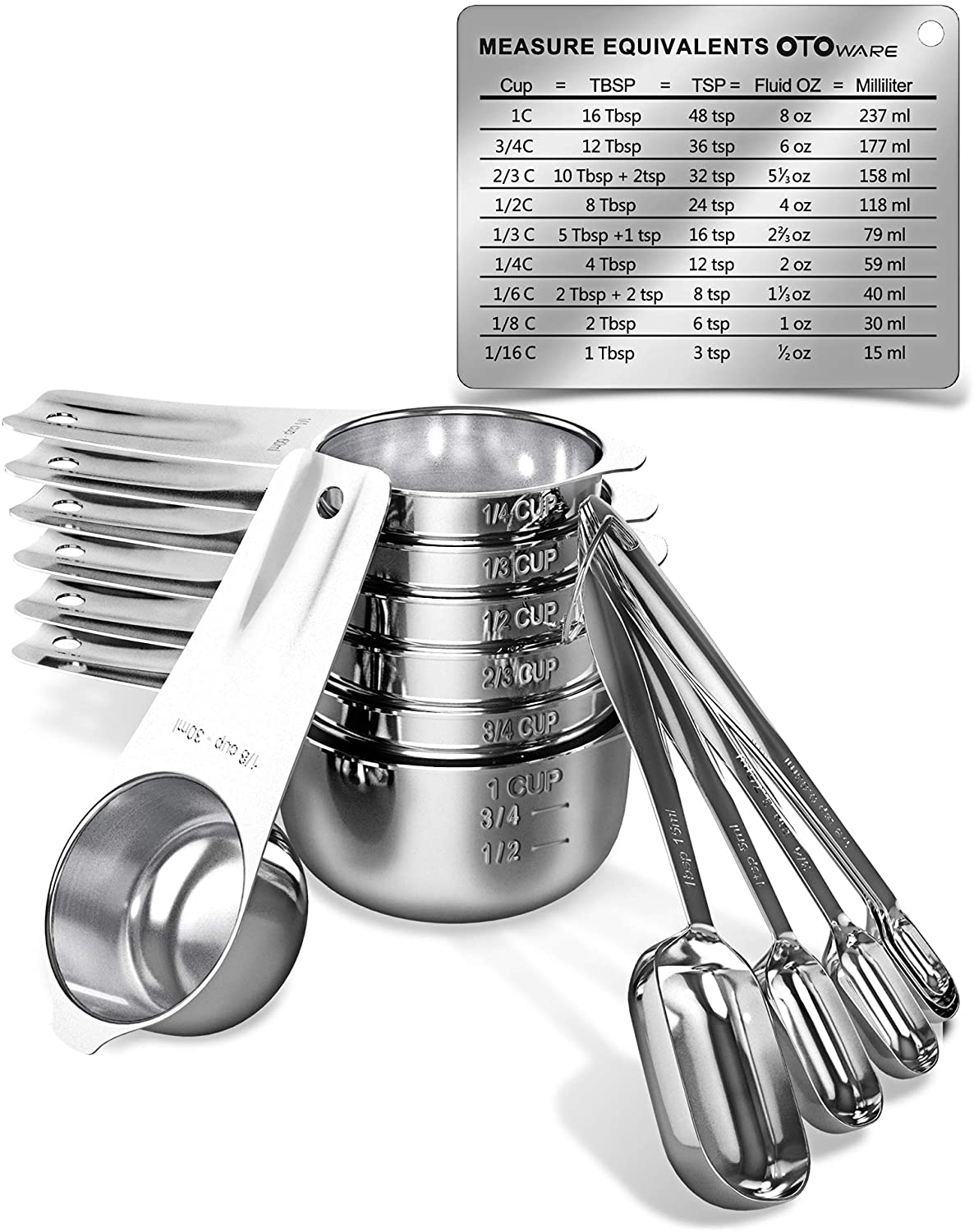 10. MaLife Measuring Cups and Spoons Set